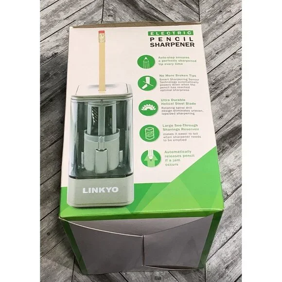 Linkyo Electric Pencil Sharpener Auto Stop Durable Office School Work - Picture 4 of 5